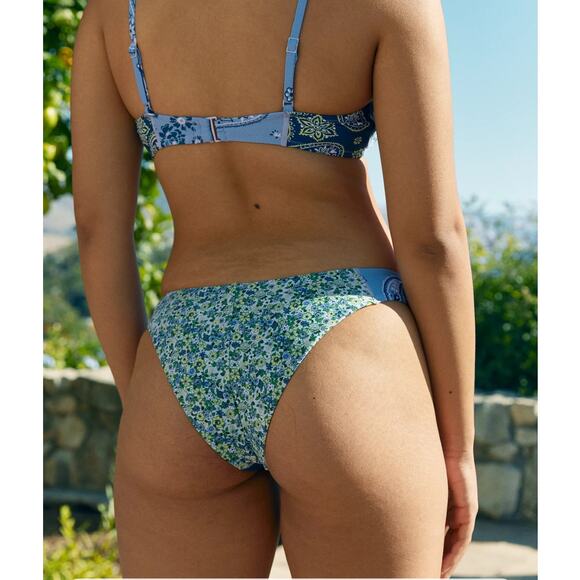 NWT! Aerie Super High Cut Cheekiest Bikini Bottom in Jeweled Blue - Size Small - Picture 3 of 9